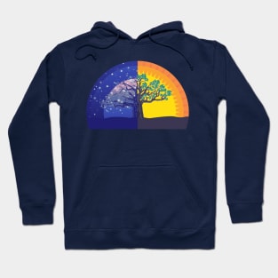 Day and night tree of life Hoodie